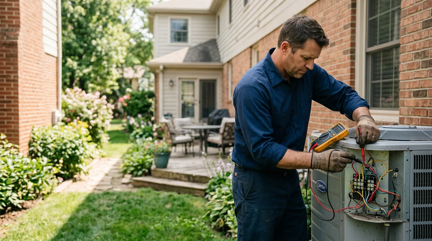 HVAC technician working near Richmondville, NY